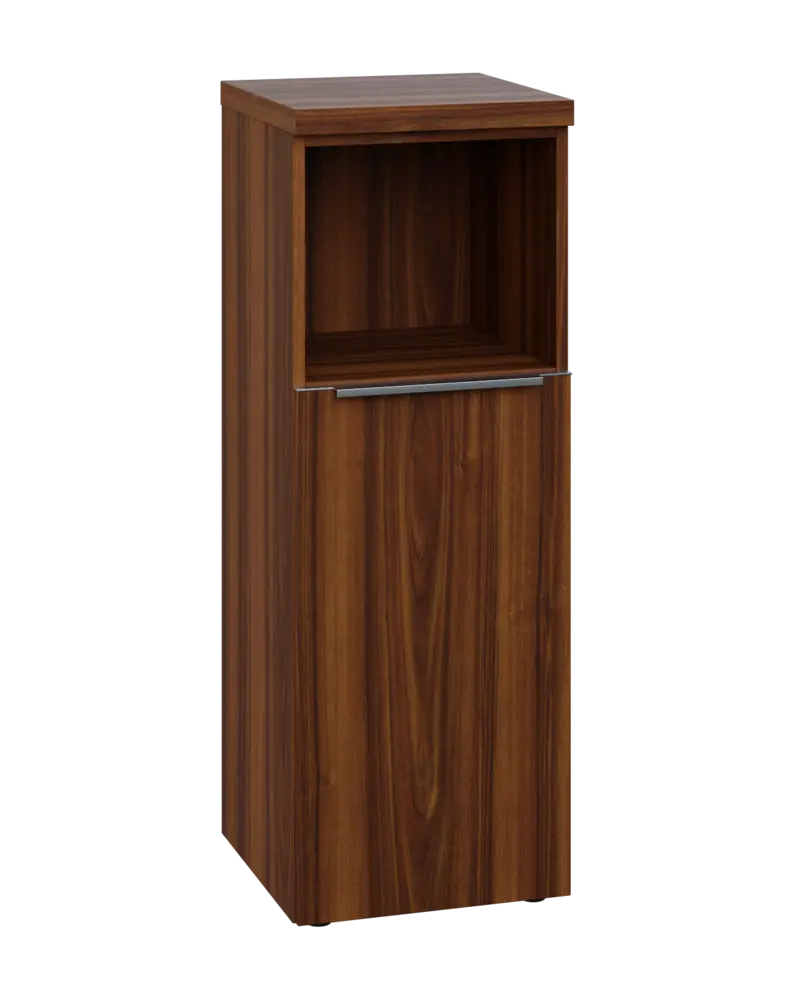 SIN 3 - 4DN kancelářská skříň, 1-dveřová/nika, pravá, 1120x400x400, ořech královský